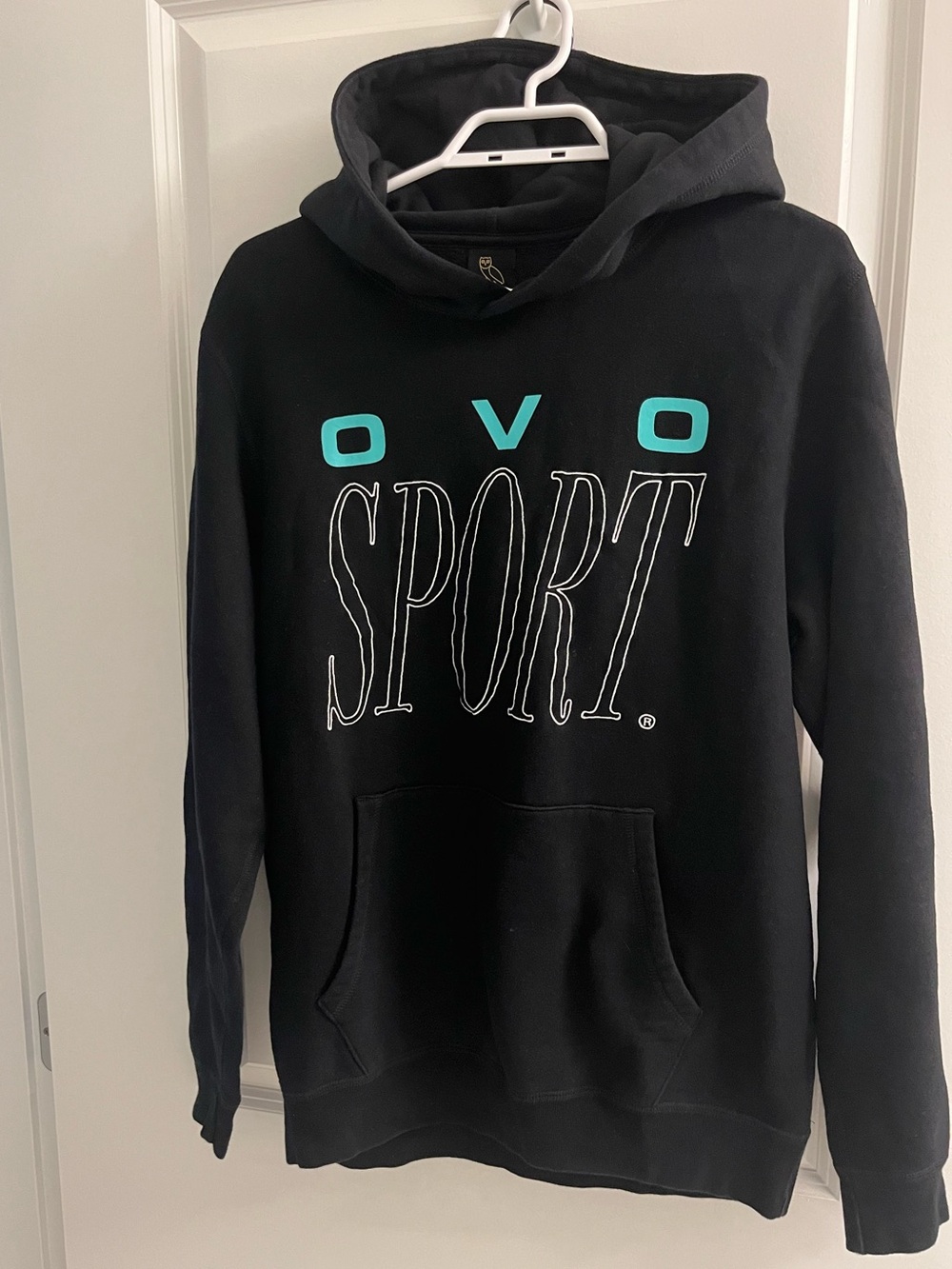 OVO October’s Very Own Sport Hoodie – Black/Turquoise – Size M – Made in Canada